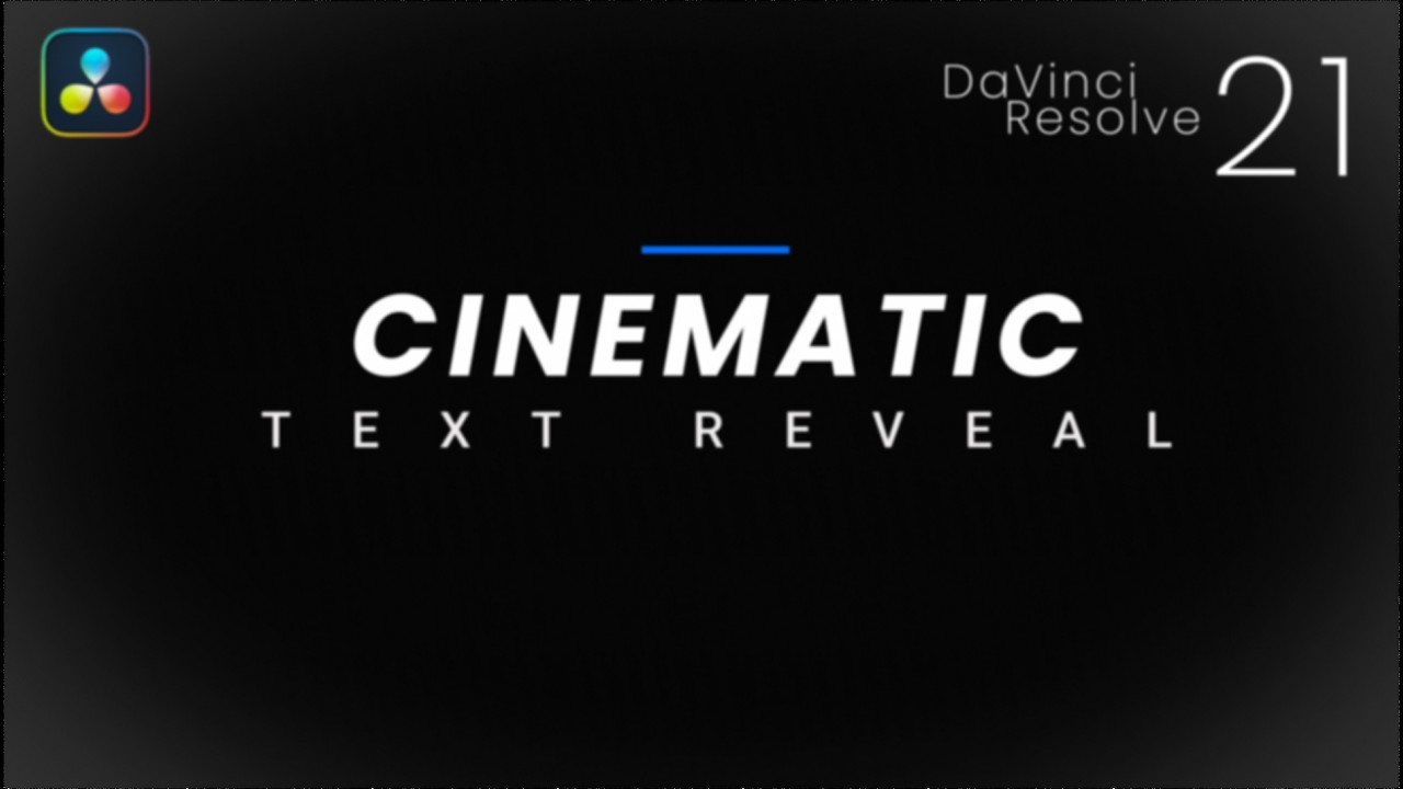EASY Cinematic Clean Reveal Text Animation in DaVInci Resolve