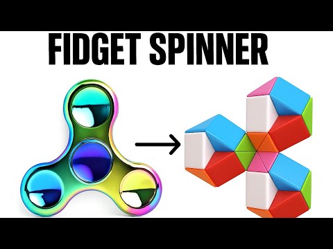 How to make a fidget spinner using 24 pieces snake cube puzzle