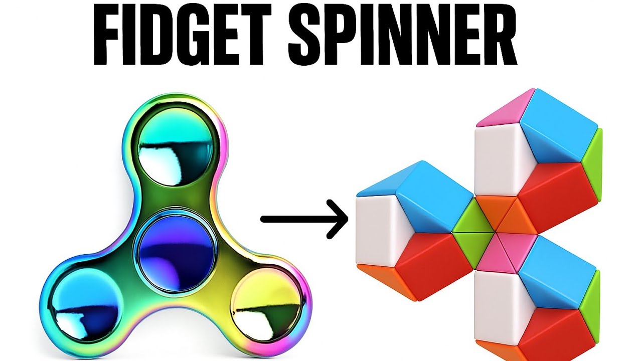 How to make a fidget spinner using 24 pieces snake cube puzzle - YouTube