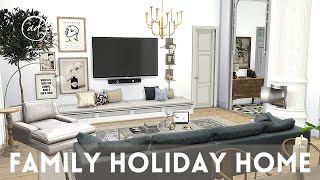 SMALL FAMILY HOLIDAY HOME - end of summer feel || Sims 4 || CC SPEED BUILD