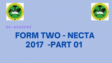 FORM TWO MATHEMATICS  NECTA 2017.