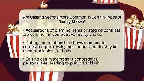 Are Casting Secrets More Common in Certain Types of Reality Shows? - The Reality Radar