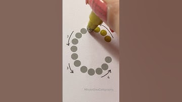 See How Easily You Can Learn to Dots Lettering “c” #shorts #nhuandaocalligraphy