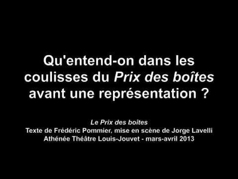Dans les coulisses du Prix des boîtes à l'Athénée Théâtre Louis Jouvet