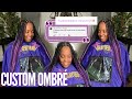 3 Shades of Purple Custom Ombre&#39;d Knotless Box Braids| Subscribers Request