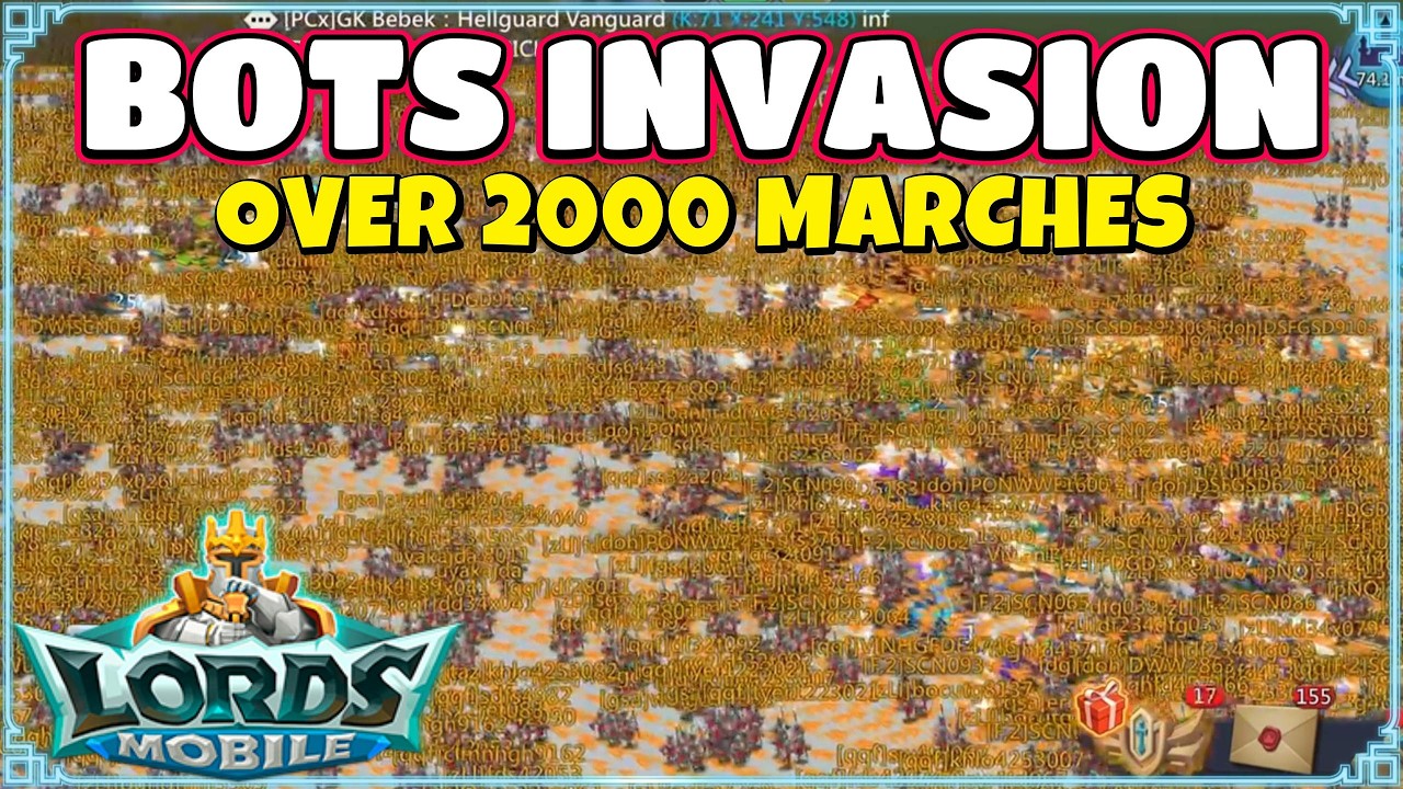 OVER 2000 BOTS ATTACK! LORDS MOBILE