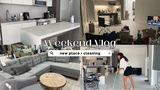 Weekend Vlog | 📦🏠New Place Who This? + Clean with Me! 🧹🧺