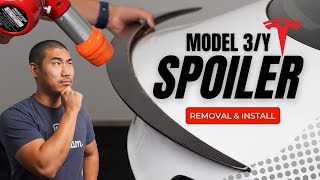 Model 3 & Model Y Carbon Fiber Spoiler: Remove and Install  TESBROS