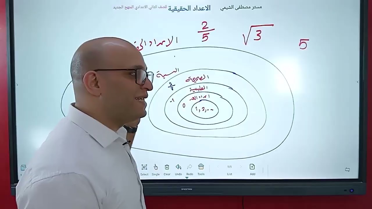 الاعداد الحقيقية للصف الثاني الاعدادي المنهج الجديد | تانية اعدادي المنهج الجديد