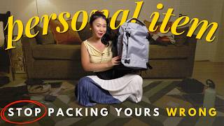 The SMARTEST Way to Pack a Personal Item... Step by Step (Free Packing List Included)