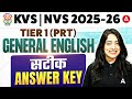 KVS/NVS PRT Tier 1Exam Analysis 2025-26 | KVS NVS PRT Tier 1General English Answer Key By Nidhi Mam