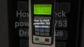 how to check powerflex 753 drive status