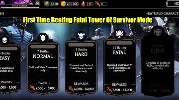 First time beating fatal tower of survivor mode | MK Mobile