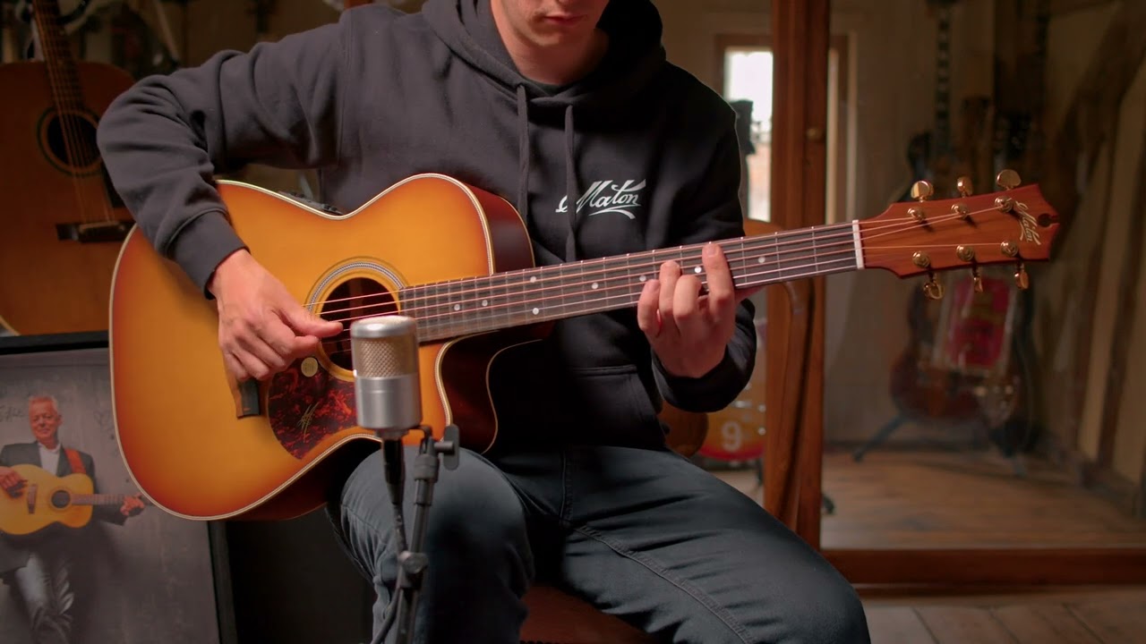 Maton EBG808C Nashville Vintage Amber Burst Stain | LTTDTT - YouTube