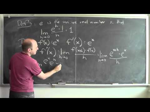 Why is exp its own derivative?