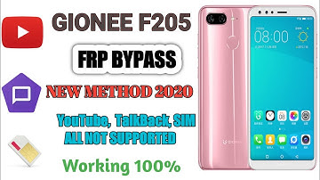 GIONEE (F205) FRP Bypass Android 7.0 2020 Method. Working 100%✅