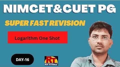NIMCET 2023  - Logarithm with Short Notes and PYQs Best NIMCET Online / Classroom Coaching