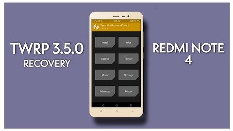 How to install TWRP 3.5.0 Official in Redmi Note 4 // Easy Way // 2021 Method