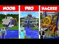 Minecraft NOOB vs PRO vs HACKER: WATER POWERED HOUSE BUILD CHALLENGE in Minecraft / Animation
