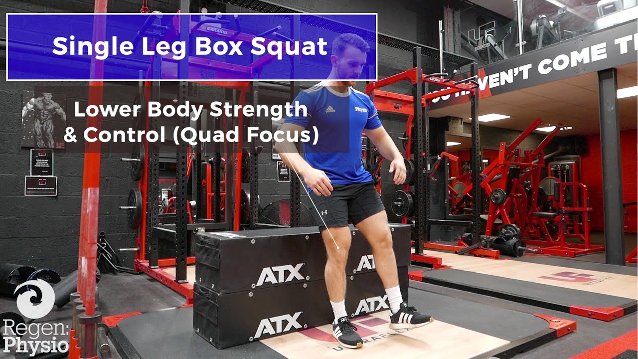 Single Leg Box Squat - YouTube