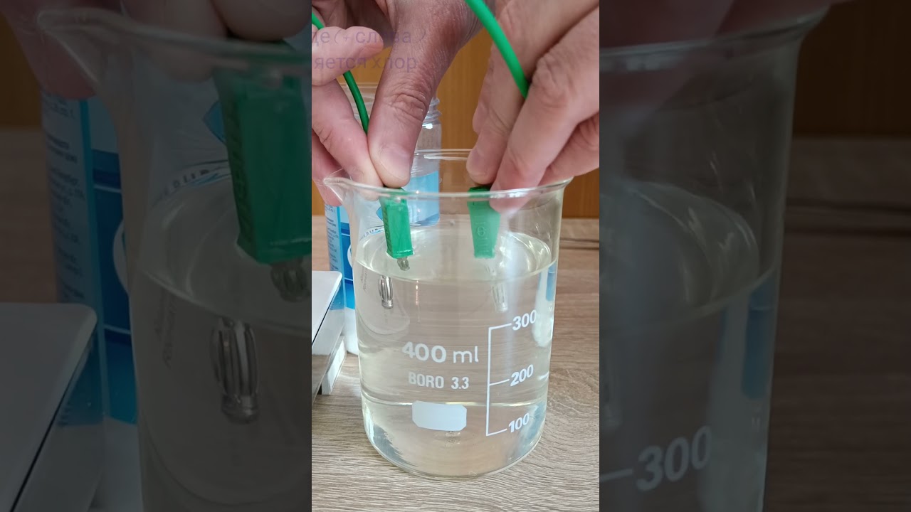 Прохождение электрического тока через раствор NaCl 