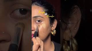 Concealer brush vs beauty blender / which is better? #makeup #ytshorts #younginfluencers #shorts