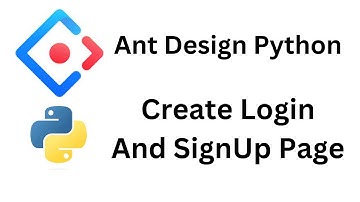 Ant Design UI Python Tutorial - Create Login Register Page