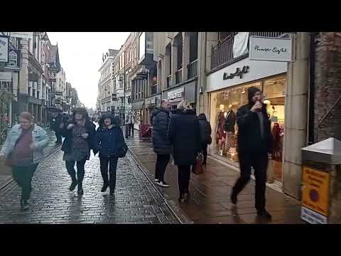 walk in Chester  one of the most beautiful cities in England full city tour