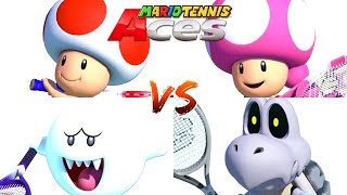 Mario Tennis Aces - Zoomin Shrooms Vs Scary Pair