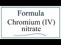 Chromium Nitrate and Nitrate Ions