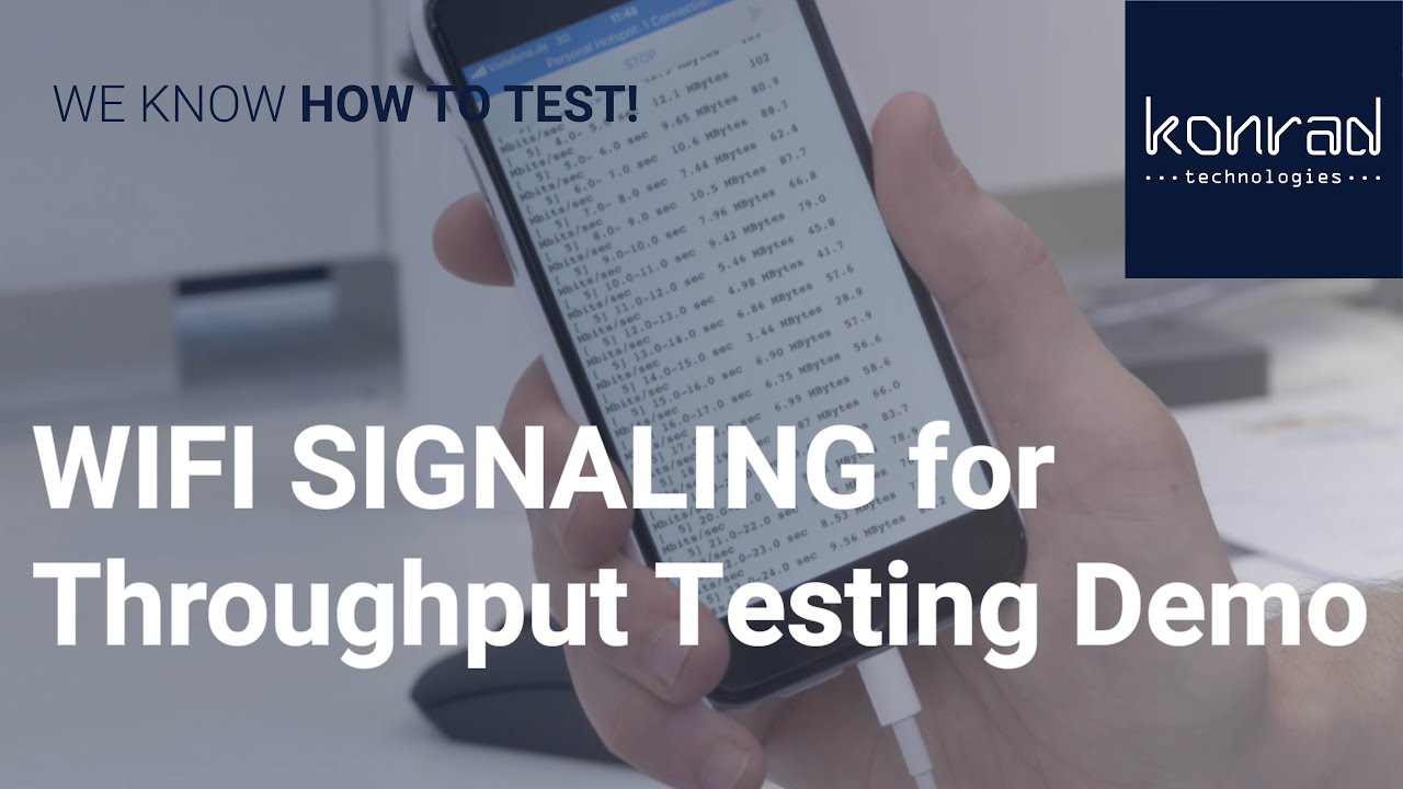 WiFi Signaling for Throughput Testing Demo with KT-RFCT 2400A | KONRAD TECHNOLOGIES