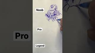 Easy iron man drawing noob, pro, legend #shorts #ironman #drawing screenshot 5