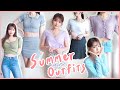 夏日穿搭！6套韓系甜辣風LOOK。韓國網拍購物分享｜Summer Outfits｜心甜Christy