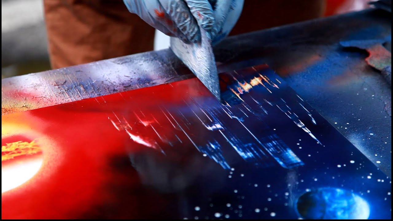 Spray paint street art New York City YouTube