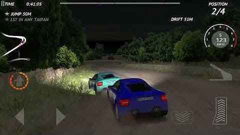 Green Fields Track 1(Reverse)-Night Race :Rally Fury