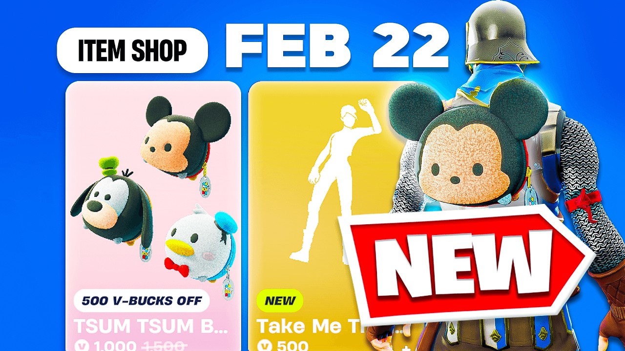 *NEW* TSUM TSUM BUNDLE , TAKE ME THRU DERE EMOTE | Fortnite Item Shop (Feb 22 2026)