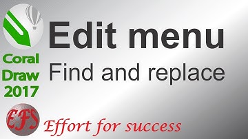 Corel draw 2017  class 69 edit menu find and replace option Urdu/Hindi