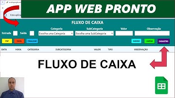 Planilhas Google | Página (App) Web de Fluxo de Caixa | Apps Script | PRONTO E GRÁTIS