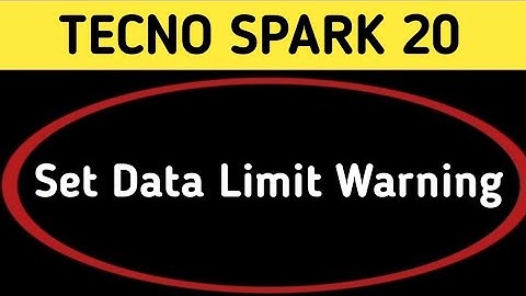 how to set data limit warning,Tecno Spark 20 me data limit kaise set karen