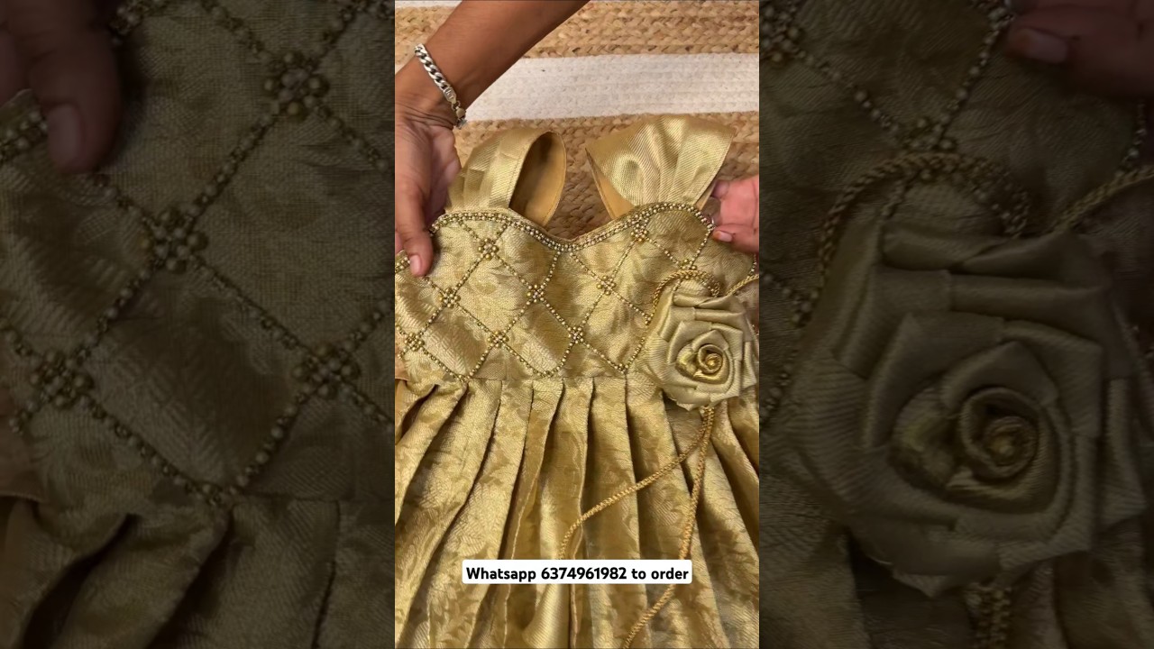 Nita Ambani inspired Gold Tissue silk sleeveless frock 🥰. price starts at Rs.1450/-. wtsp 6374961982