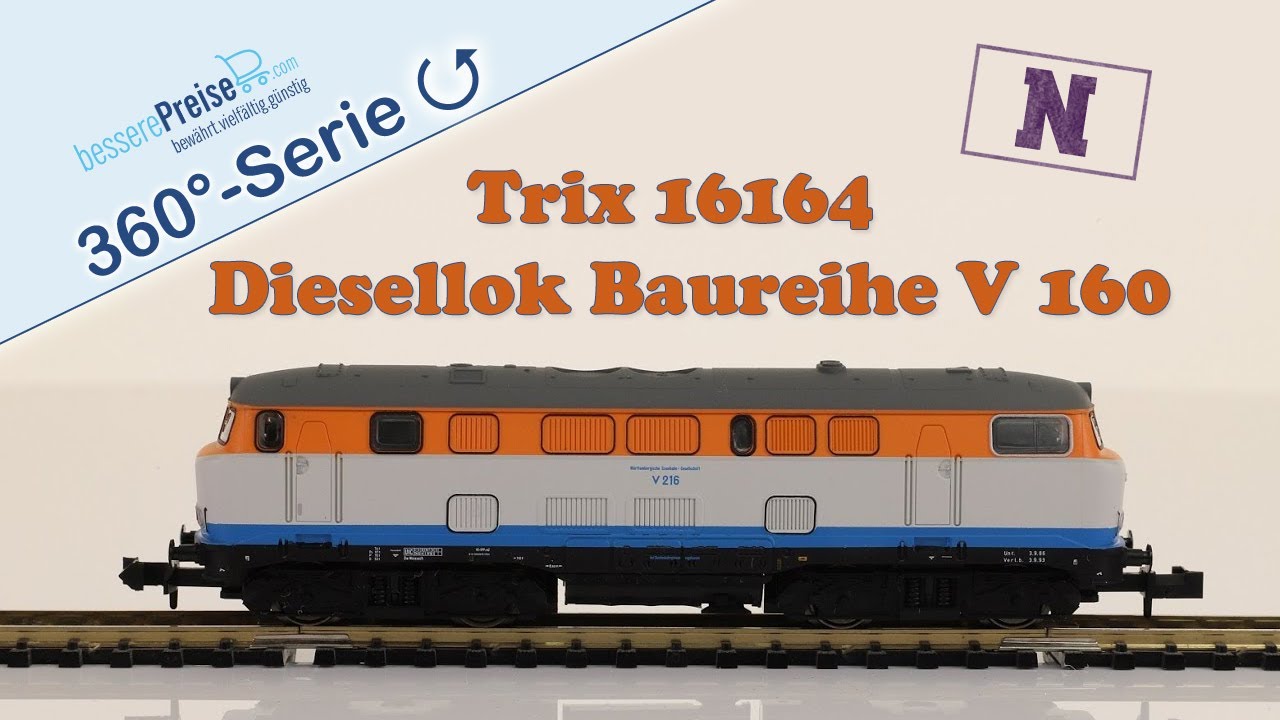 Minitrix Spur N Trix 16164 Diesellokomotive Baureihe V 160 der WEG