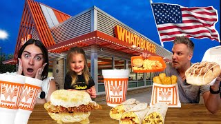 Trying American Breakfast at WHATABURGER | Cinnamon Roll for breakfast ?!? #americanbreakfast