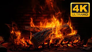 Relaxing Fireplace Screensaver 4K on TV 🔥 Cozy Crackling Fire Sounds with Burning Fireplace 3 Hours