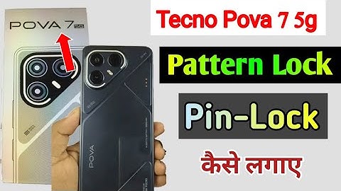 Tecno Pova 7 5g Me Pattern,Pin & Password Lock Kaise Lagaye/How to screen lock in tecno pova 7
