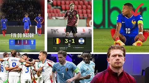 Mbappe France 1-3 Italy😎Belgium 3-1 Israel😎 France First Lost Home Italy😱KDB Belgium sealed win home