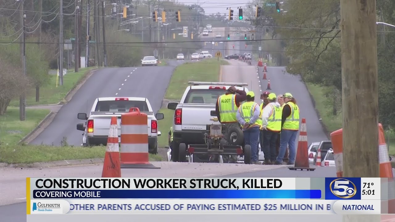 VIDEO: Construction worker dies after being hit by a car in Mobile ...