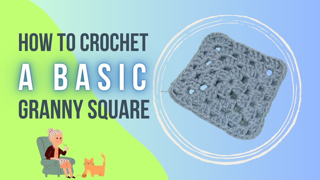 How to crochet a quick and easy solid color granny square