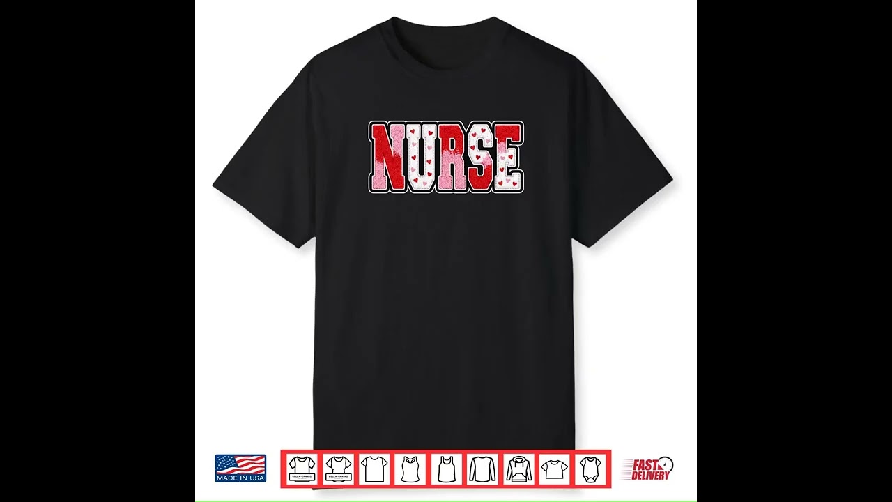 Nurses Heart Nurse Valentines Nursing Medical RN CNA ER ICU Shirt