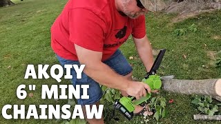 6" Battery Mini Chainsaw Review | Electric Chain Saw