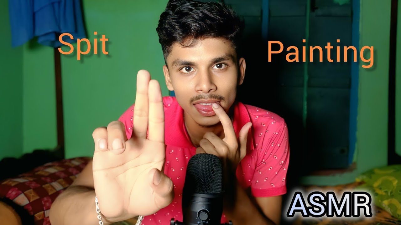 ASMR Spit Painting ✨ Up-Close Visuals + Mouth Sounds.
